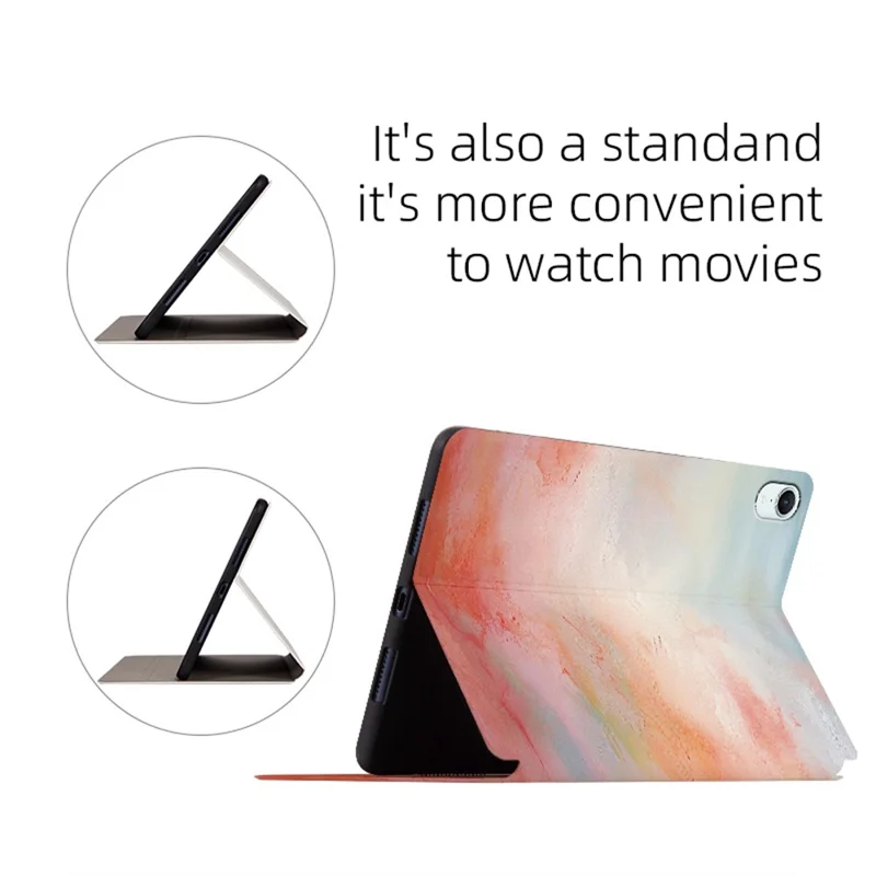For iPad mini (2026) Case Artistic Printed Pattern PU Leather Tablet Cover - Style A