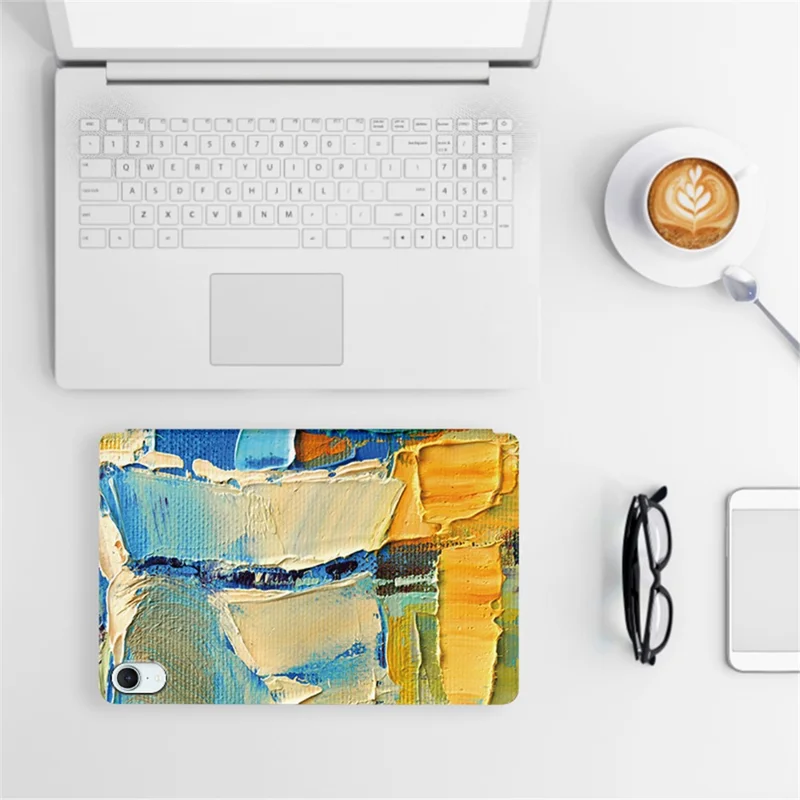 For iPad mini (2026) Case Artistic Printed Pattern PU Leather Tablet Cover - Style A