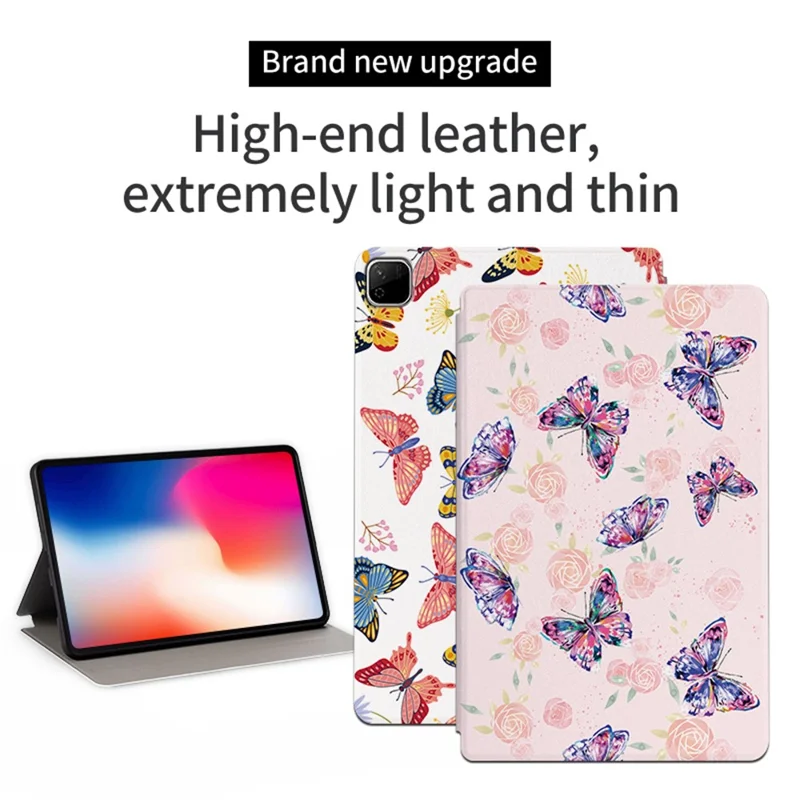 For Honor Pad X9b Max Protective Tablet Case PU Leather Butterfly Printed Stand Case Folio Flip Cover - Rose Butterfly