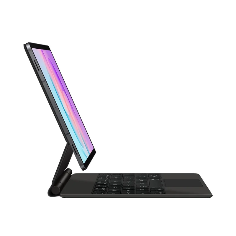 For Samsung Galaxy Tab S12+ Magnetic Floating Bluetooth-Compatible Keyboard (English) + Leather Tablet Case - Black