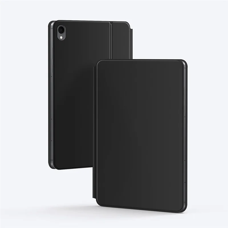 For Samsung Galaxy Tab S12+ Magnetic Floating Bluetooth-Compatible Keyboard (Russian) + Leather Tablet Case - Black