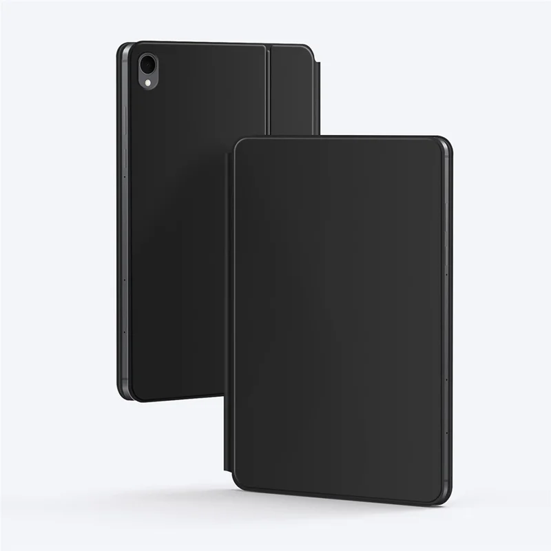 For Samsung Galaxy Tab S12+ Magnetic Bluetooth-Compatible Keyboard (Arabic) + Leather Tablet Case - Black