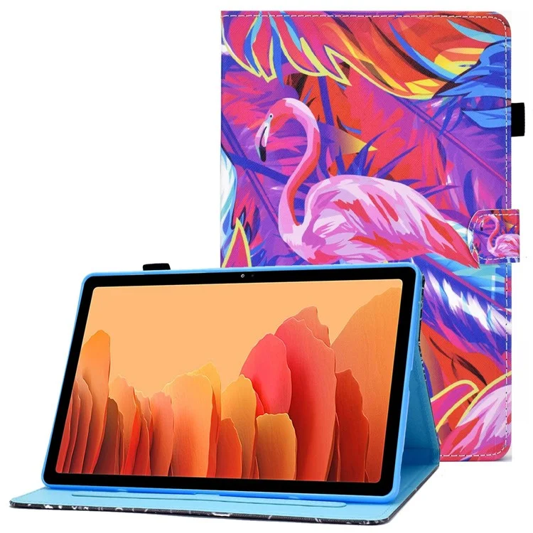 Para Samsung Galaxy Tab A7 10.4 (2020) T500 / T505 Padrão de Impressão de Impressão de Impressão da Caixa de Recarga Magnética Tampa do Suporte do Cartão - Pássaro