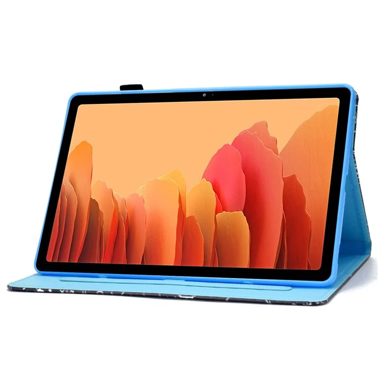 Para Samsung Galaxy Tab A7 10.4 (2020) T500 / T505 Padrão de Impressão de Impressão de Impressão da Caixa de Recarga Magnética Tampa do Suporte do Cartão - Pássaro