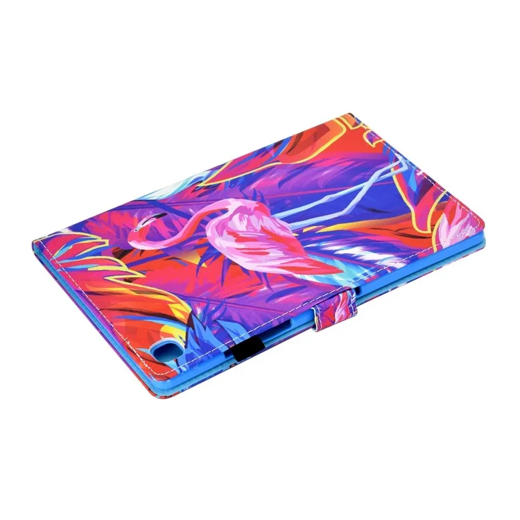 Para Samsung Galaxy Tab A7 10.4 (2020) T500 / T505 Padrão de Impressão de Impressão de Impressão da Caixa de Recarga Magnética Tampa do Suporte do Cartão - Pássaro