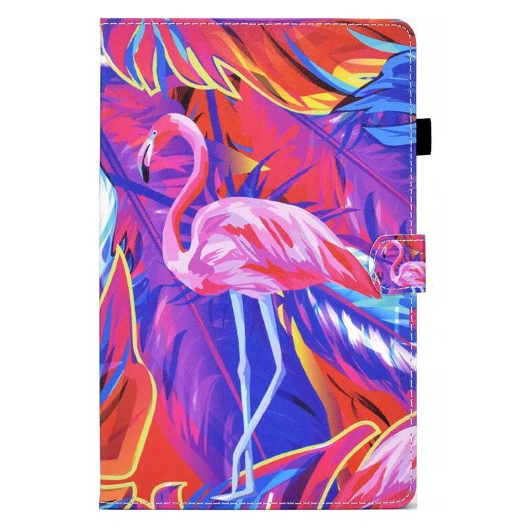 Para Samsung Galaxy Tab A7 10.4 (2020) T500 / T505 Padrão de Impressão de Impressão de Impressão da Caixa de Recarga Magnética Tampa do Suporte do Cartão - Pássaro
