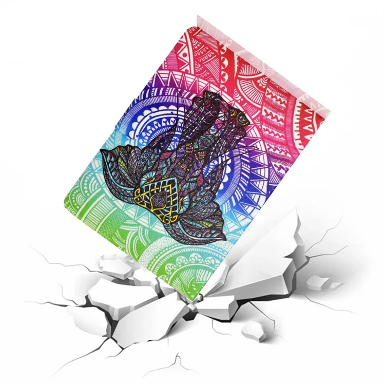 For Samsung Galaxy Tab A7 10.4 (2020) / (2022) T500 / T505 PU Leather Case Pattern Printing Stand Cover - Elephant