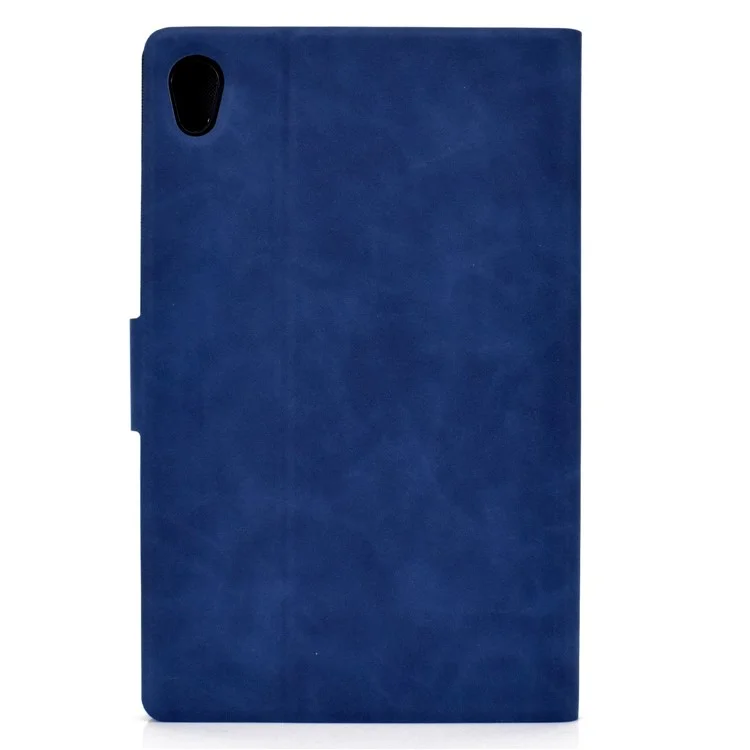 Para Lenovo Tab M10 HD Gen 2 X306X Folio Flip Anti-srratch Tope de Cuero Texturado Case Soportes de Tarjetas de Soporte Magnetic Protector Magnético - Azul
