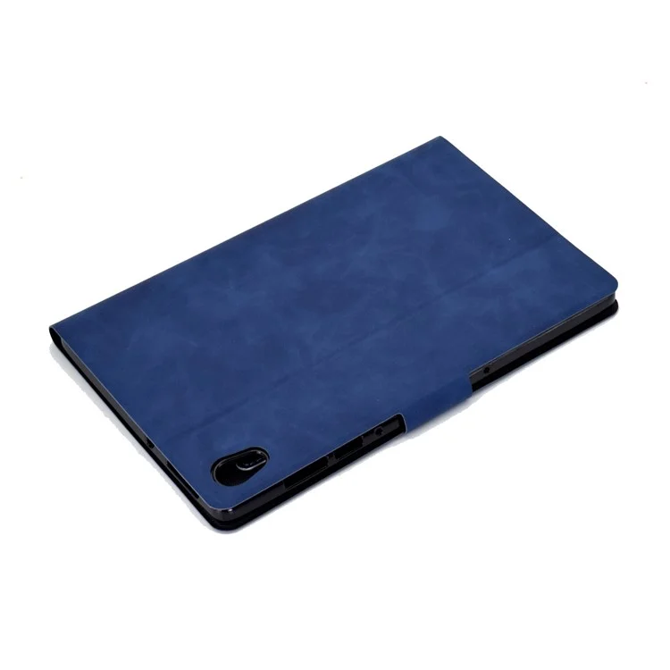 Para Lenovo Tab M10 HD Gen 2 X306X Folio Flip Anti-srratch Tope de Cuero Texturado Case Soportes de Tarjetas de Soporte Magnetic Protector Magnético - Azul