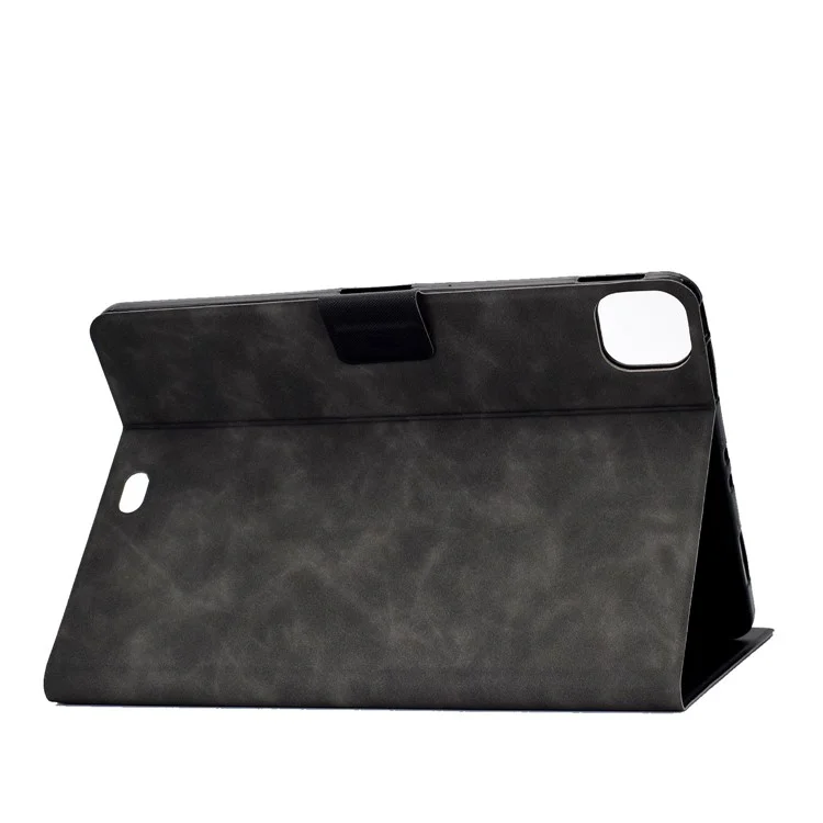 Para Ipad Pro 11 Polegadas (2018) /(2020) / Air (2020) /(2022) PU Stand Stand Folio Casa Carta de Cartão Tape Magnética Combato de Proteção - Preto