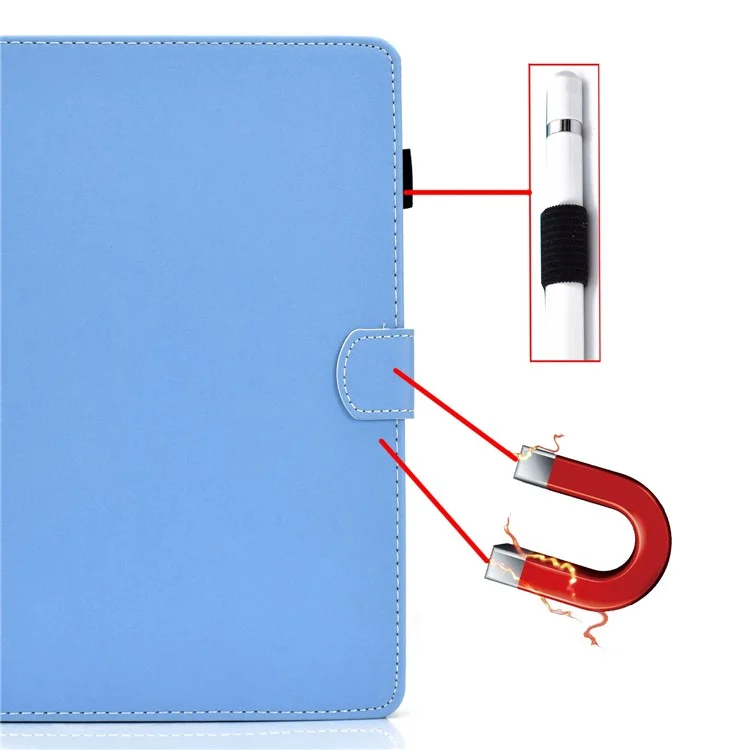 Para iPad Pro 11 (2018) / (2020) / (2021) / (2022) / Air 11 (2024) / Air (2020) / (2022) Tablet Case PU Leather Stand with Cards Holder - Azul