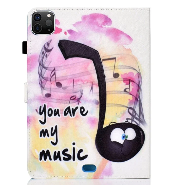 For iPad Air 11 (2025) / (2024) / Air (2020) / (2022) / Pro 11 (2022) / (2021) / (2020) / (2018) PU Leather Stand Case - Music