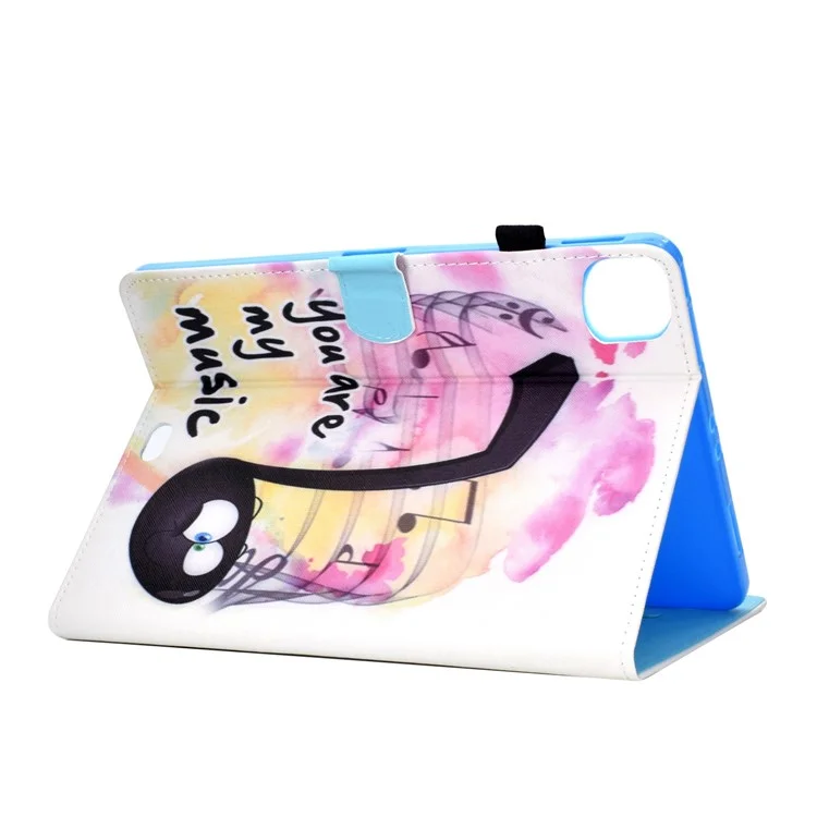 For iPad Air 11 (2025) / (2024) / Air (2020) / (2022) / Pro 11 (2022) / (2021) / (2020) / (2018) PU Leather Stand Case - Music