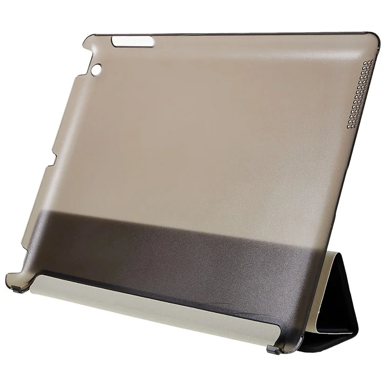 Für Ipad 4 / 3 / 2 Tri-fold Stand PU Leder + PC Tablet Hülle Auto Wake / Schlafschutzabdeckung