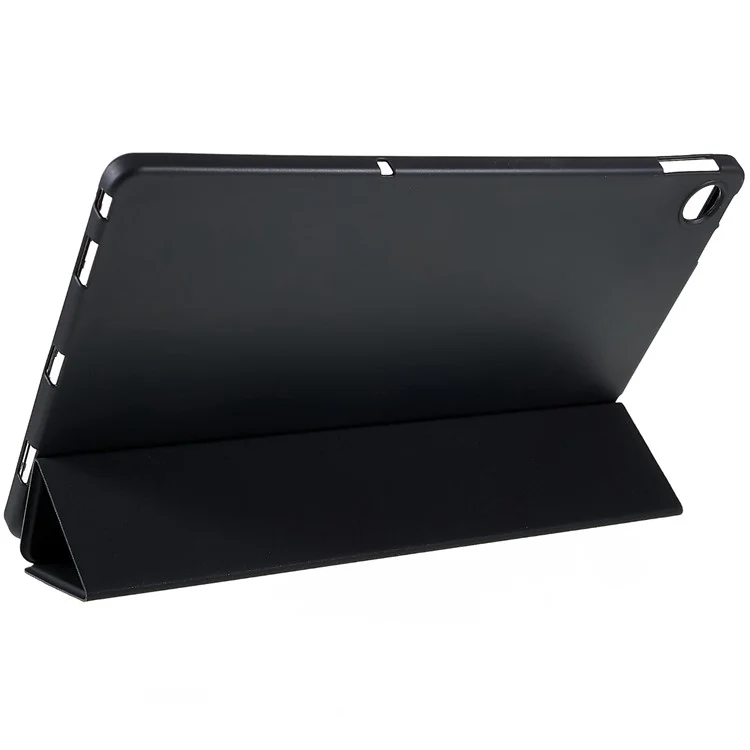 Para Lenovo Tab M10 Plus (Gen 3) 10.6 Pulgadas Folio Flip Protección Completa Tableta de Cuero Design Inner Honeycomb Cover Anti-scratch Con Soporte Tri-plano - Negro