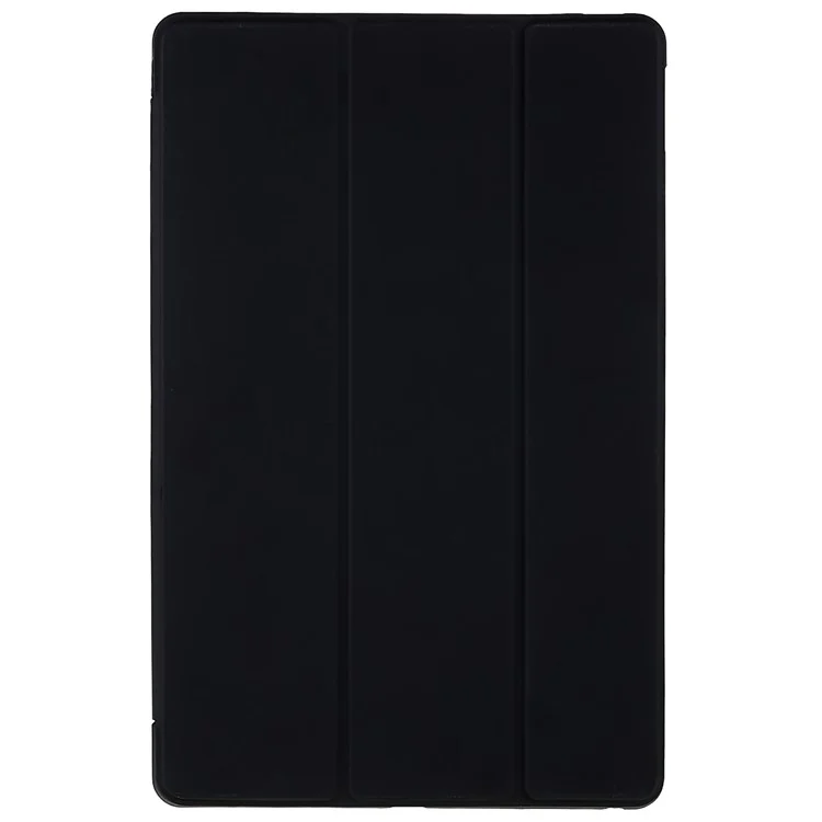 Para Lenovo Tab M10 Plus (Gen 3) 10.6 Pulgadas Folio Flip Protección Completa Tableta de Cuero Design Inner Honeycomb Cover Anti-scratch Con Soporte Tri-plano - Negro