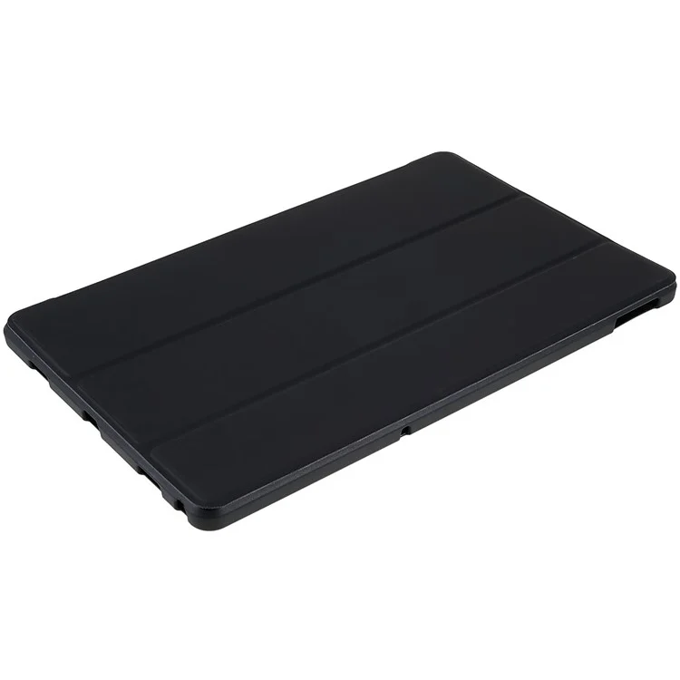 Pour Lenovo Tab M10 Plus (3e génération) / Xiaoxin Pad 2022 10.6 pouces Folio Flip Protection intégrale en cuir Étui tablette Conception en nid d'abeille intérieur Anti-rayures Couvercle avec support Tri-fold - Noir