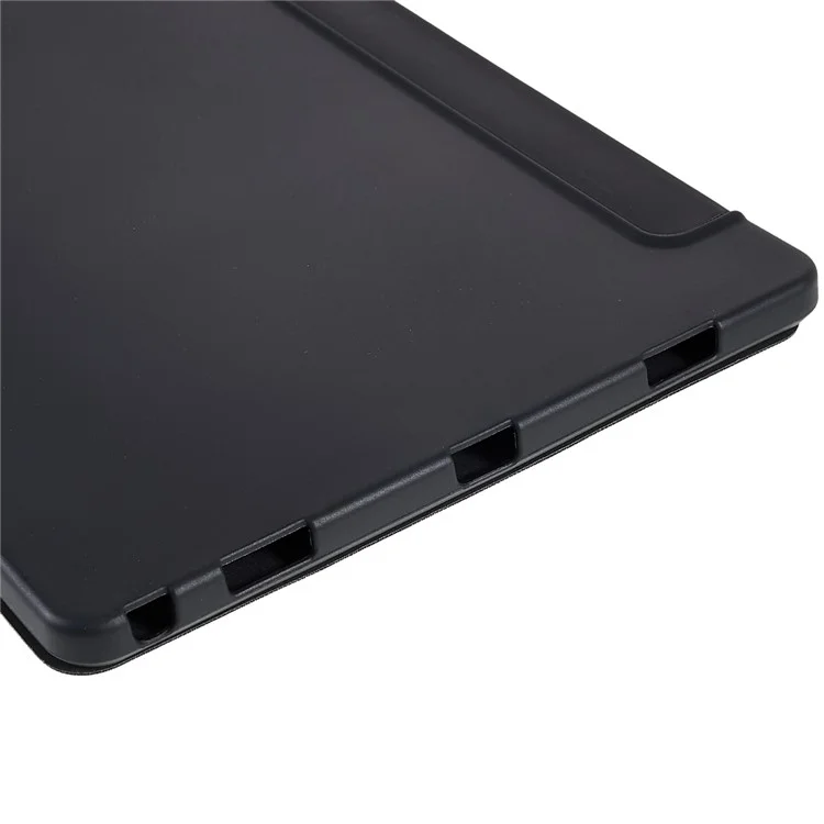 Para Lenovo Tab M10 Plus (Gen 3) 10.6 Pulgadas Folio Flip Protección Completa Tableta de Cuero Design Inner Honeycomb Cover Anti-scratch Con Soporte Tri-plano - Negro