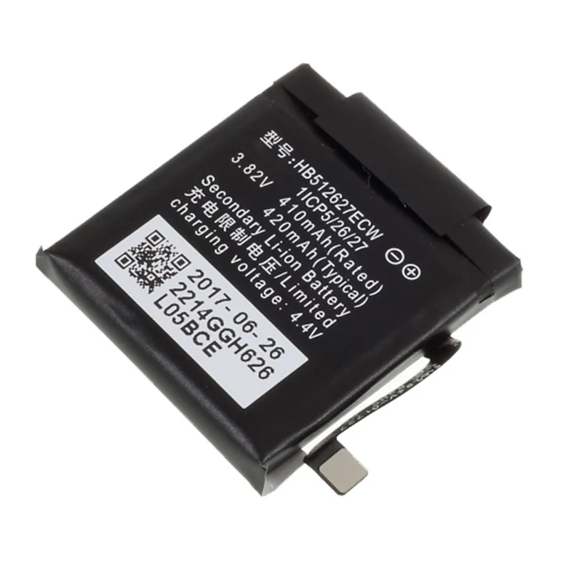 For Huawei Watch 2 3.82V 410mAh Li-ion Polymer Battery Replacement Part (Encode: HB512627EC) (without Logo)