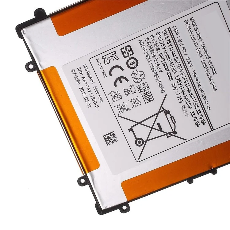 For Samsung Google Nexus 10 GT-P8110 3.75V 9000mAh Li-ion Battery Replacement Part (Encode: SP3496A8H) (without Logo)