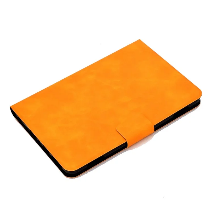 For Amazon Fire 7 (2022) PU Leather Card Holder Tablet Cover Full Protection Case with Stand - Orange