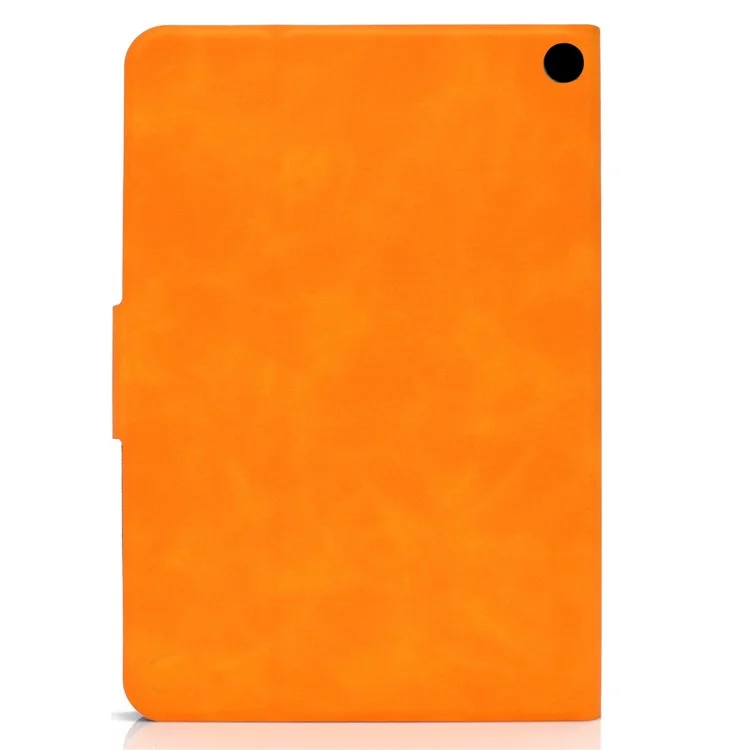 For Amazon Fire 7 (2022) PU Leather Card Holder Tablet Cover Full Protection Case with Stand - Orange
