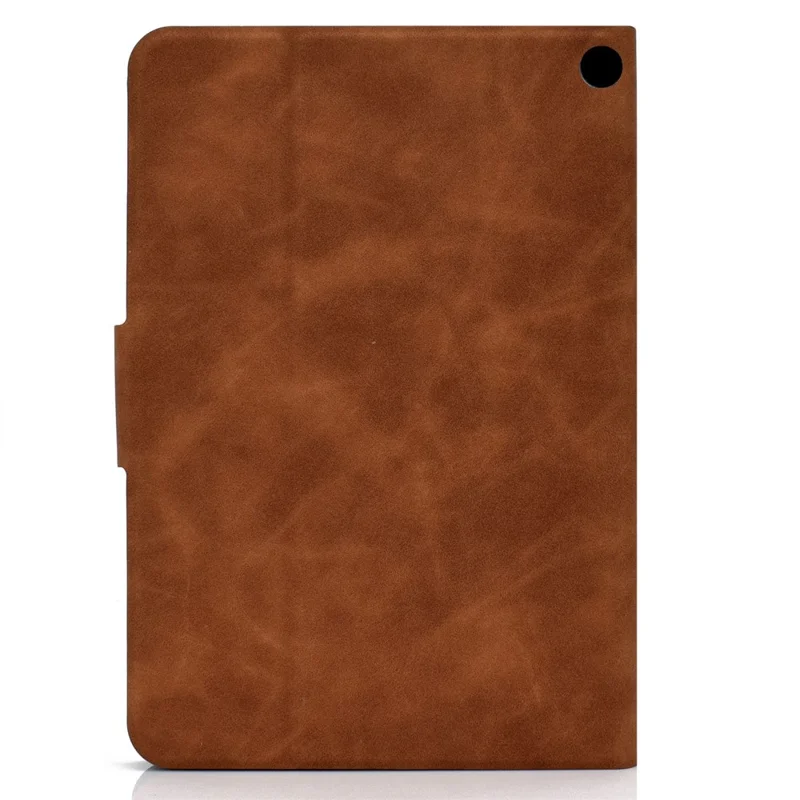 For Amazon Fire 7 (2022) PU Leather Card Holder Tablet Cover Full Protection Case with Stand - Brown