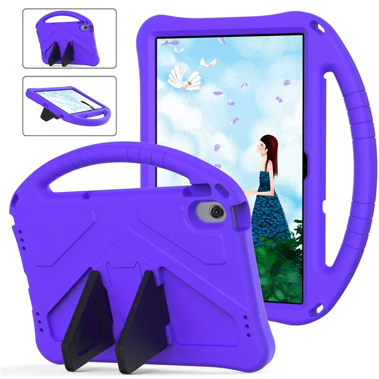 Portable EVA Case for Nokia T20 Shockproof Tablet Cover Anti-Scratch Case with Kickstand - Purple