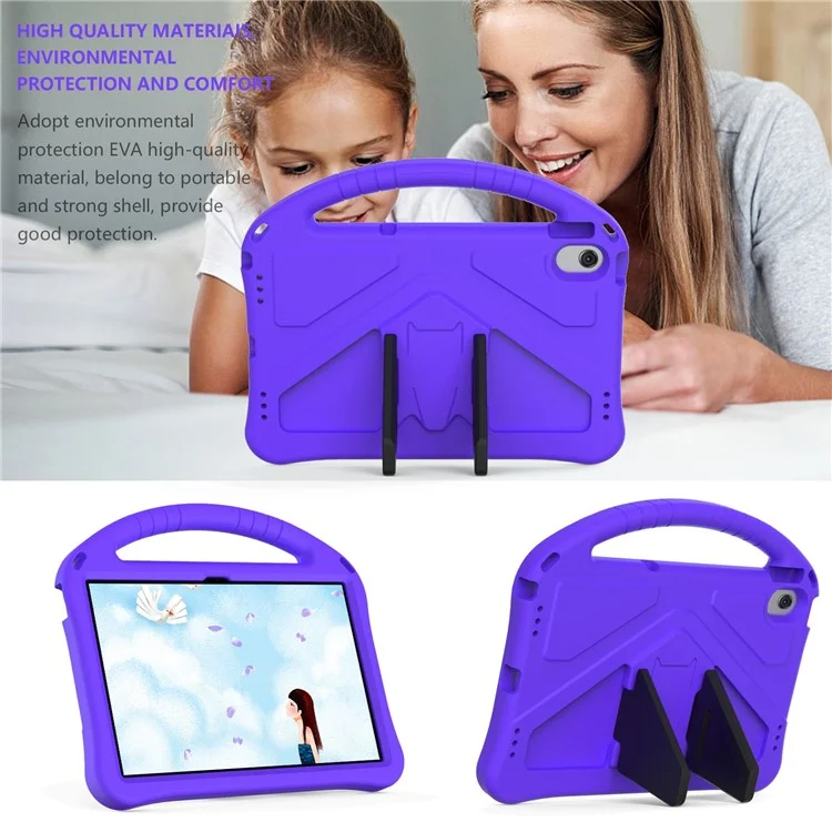 Portable EVA Case for Nokia T20 Shockproof Tablet Cover Anti-Scratch Case with Kickstand - Purple