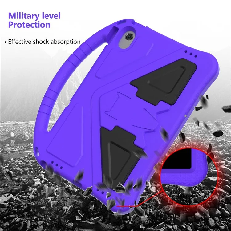 Portable EVA Case for Nokia T20 Shockproof Tablet Cover Anti-Scratch Case with Kickstand - Purple