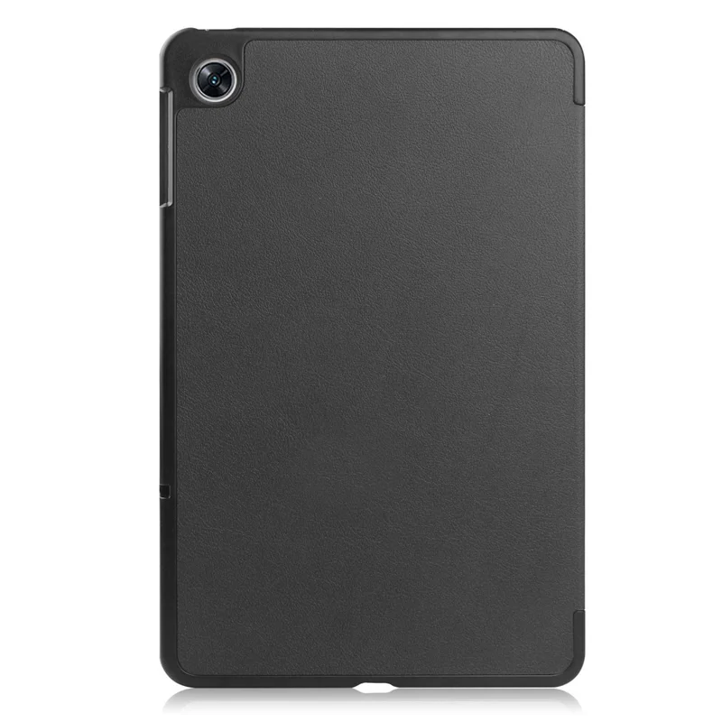Shockproof Case for Oppo Pad Air PU Leather+PC Protective Case Auto Wake / Sleep Tablet Cover with Trifold Stand - Black