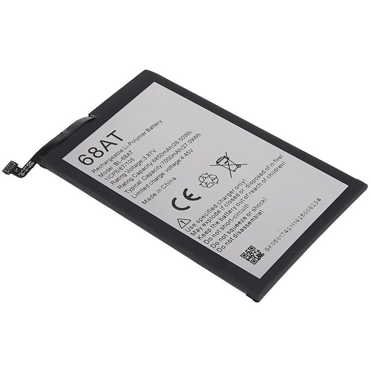 Para Tecno Pova 2 4G 3.87V 6850mAh Li-Polymer Battery (Encode: BL-68AT) (sem Logotipo)