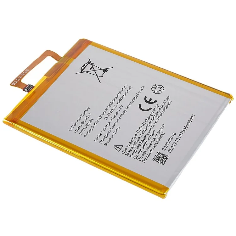 Für Tecno Phantom 8 3.85 v 3500mah Li-Polymer Batterieersatz Teil (Encode: BL-35AT) (ohne Logo)