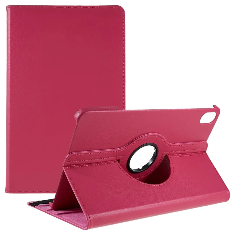 For Honor Pad 8 Drop-proof Anti-shock Leather Tablet Case 360-degree Rotating Protective Cover with Stand - Rose