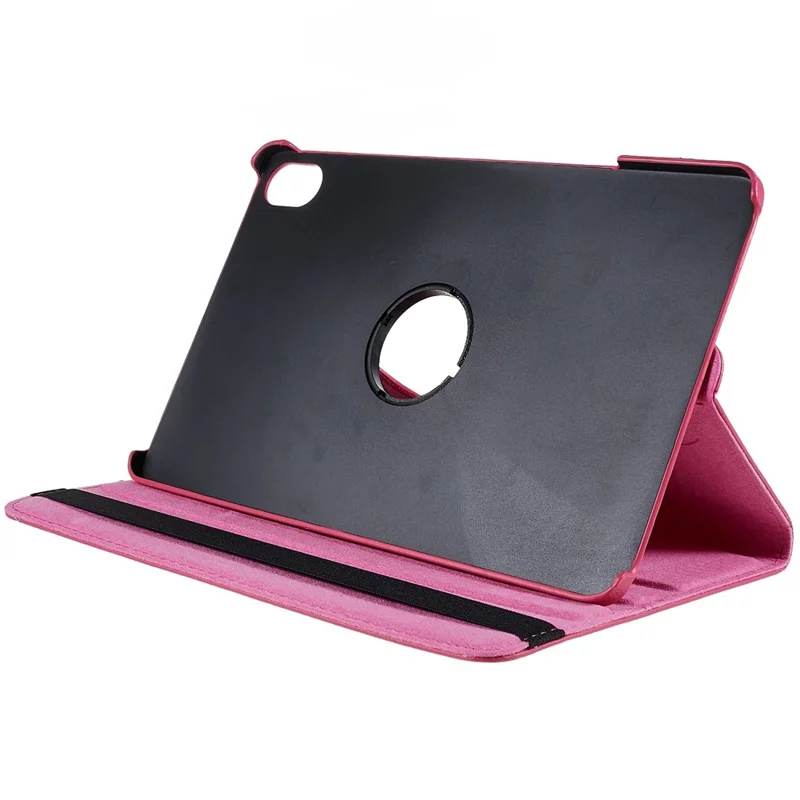 For Honor Pad 8 Drop-proof Anti-shock Leather Tablet Case 360-degree Rotating Protective Cover with Stand - Rose