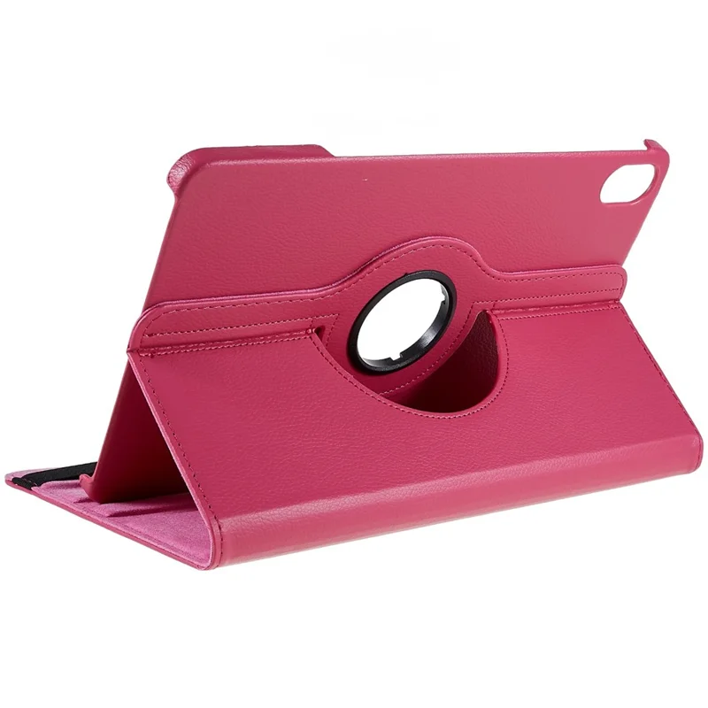 For Honor Pad 8 Drop-proof Anti-shock Leather Tablet Case 360-degree Rotating Protective Cover with Stand - Rose