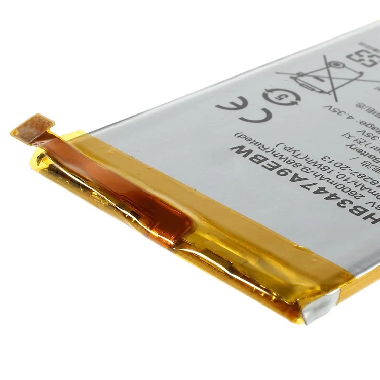 For Huawei P8 3.8V 2600mAh Li-ion Polymer Battery Replacement Part (Encode: HB3447A9EBW) (without Logo)