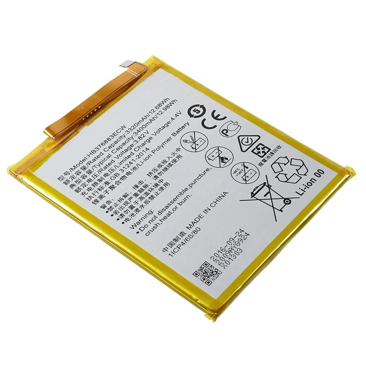 Para Huawei P9 Plus 3.82V 3320mah Batería de Polímero de Iones de Litio Recargable (codificar: HB376883ECW) (sin Logotipo)