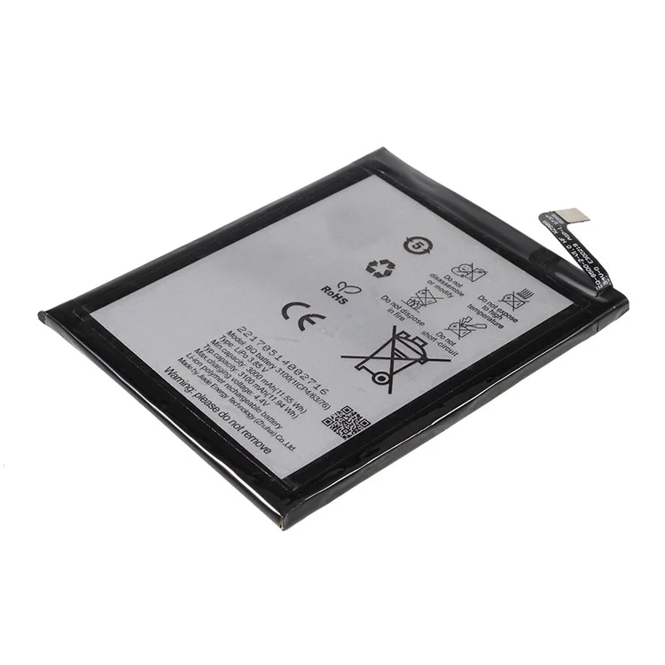 Para BQ Aquaris X 3.85V 3000mAh Part de Reemplazo de la Batería de Polímero de Iones de Litio Recargable (sin Logotipo)