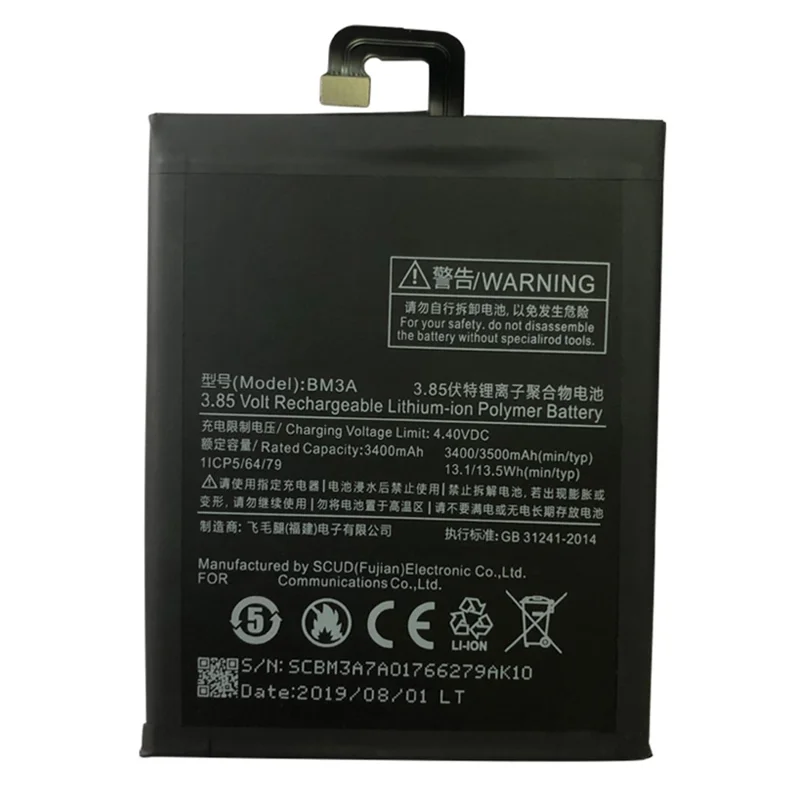 For Xiaomi Redmi Go 3.85V 3400mAh Rechargeable Lithium-ion Polymer Battery Replacement Part (Encode: BN3A) (without Logo)