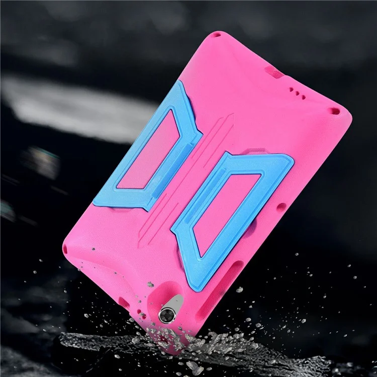 Для Lenovo Tab M10 Plus Kickstand Tablet Case Drop-proof EVA + PC Hand Grip Cover with Shoulder Strap - Rose / Blue