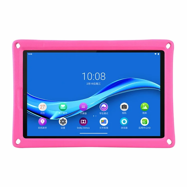 Для Lenovo Tab M10 Plus Kickstand Tablet Case Drop-proof EVA + PC Hand Grip Cover with Shoulder Strap - Rose / Blue