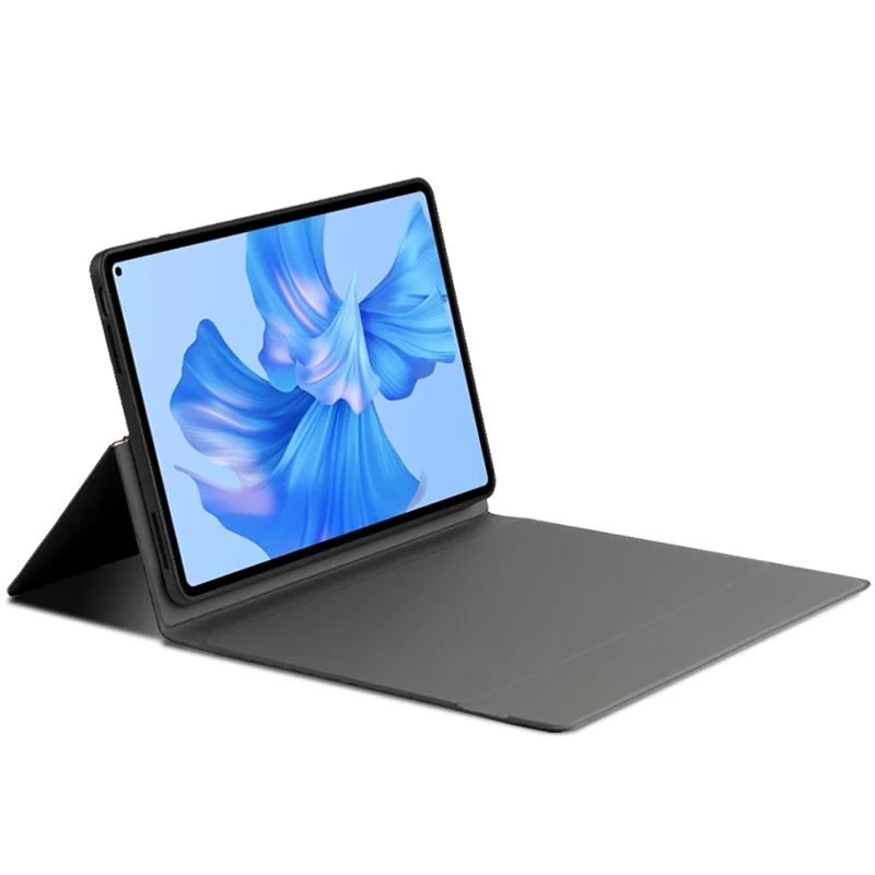 JIUYU for Huawei MatePad Pro 11 (2022) Detachable Bluetooth-compatible Keyboard with Hinge Stand Leather Case - Black