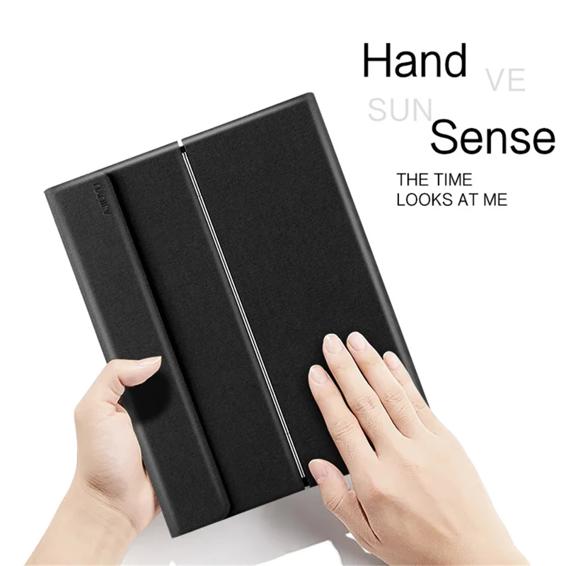 JIUYU for Huawei MatePad Pro 11 (2022) Detachable Bluetooth-compatible Keyboard with Hinge Stand Leather Case - Black