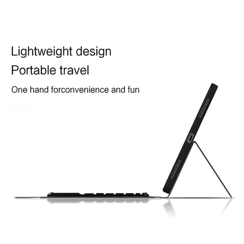 JIUYU for Huawei MatePad Pro 11 (2022) Detachable Bluetooth-compatible Keyboard with Hinge Stand Leather Case - Black