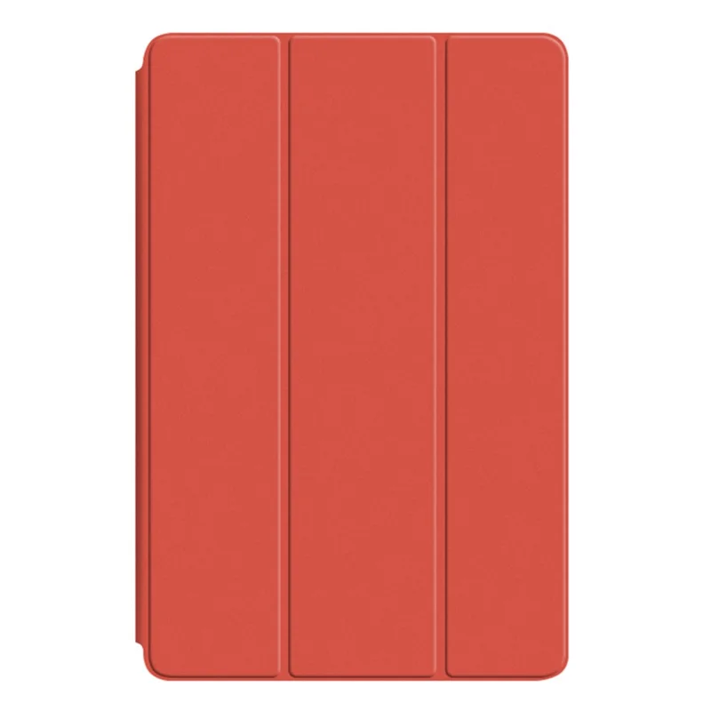 For Huawei MatePad Pro 11 (2022) Folio Flip Anti-fall Protective Cover TPU+PU Leather Skin-touch Tablet Case with Three-fold Stand - Red