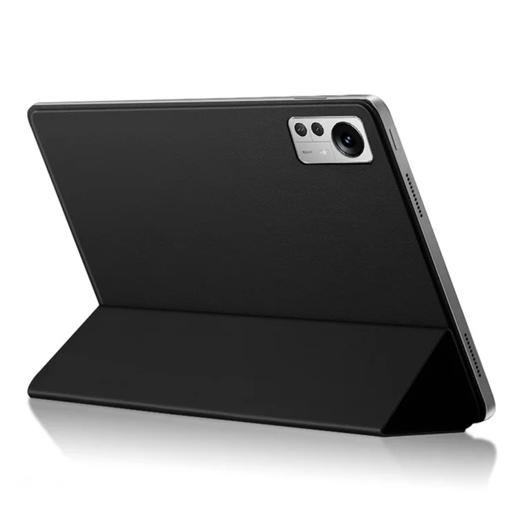Per Xiaomi Pad 5 Pro 12.4 (2022) Copertura Per Flip di Folio Per la Pelle PU pe Interno Attro Atto Anti-anti-antiso Caso - Nero