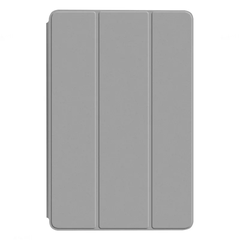 Para Xiaomi Pad 5 Pro 12.4 (2022) Capa de la Cubierta de Folio de la Piel PU Caja de Tableta Anti-ropa a Prueba de Choque Con Soporte de Tres Veces - Gris