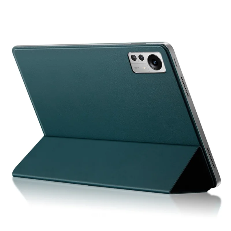 Pour Xiaomi Pad 5 Pro 12.4 (2022) Couverture de Flip de Flio-touch PU PU Cuir à Talon Anti-wear à L'épreuve du Cuir Avec Support Triple - Vert