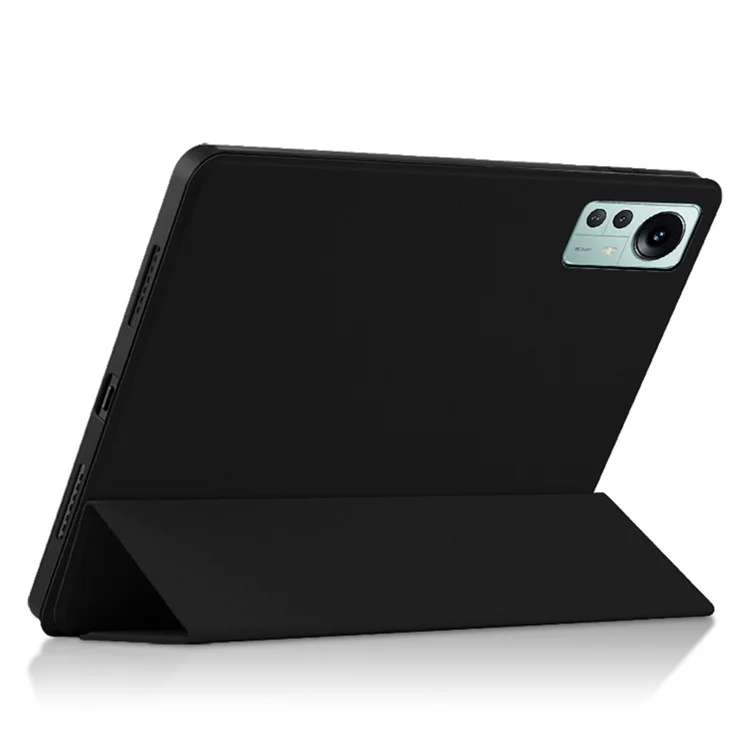 Для Xiaomi Pad 5 Pro 12,4 (2022). Хорошо Защищенная Крышка TPU+PU Cake Case Case Touch Touch Case с Трехкратной Подставкой - Черный